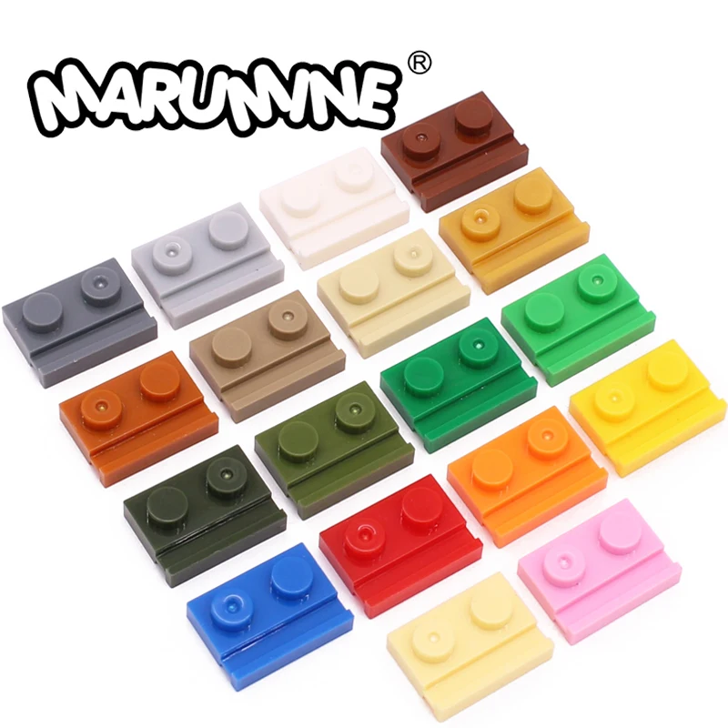 

Marumine 32028 Модифицированная пластина 1x2 с дверной рельсой идея MOC строительные блоки сборные части MOC модели образовательные детские игрушки