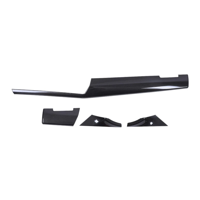 4 قطعة ألياف الكربون وحدة التحكم المركزية الديكور زخارف اللوحات ملصقات لسيارات BMW5 Series i5 G60 2024 2025 اكسسوارات السيارات الداخلية