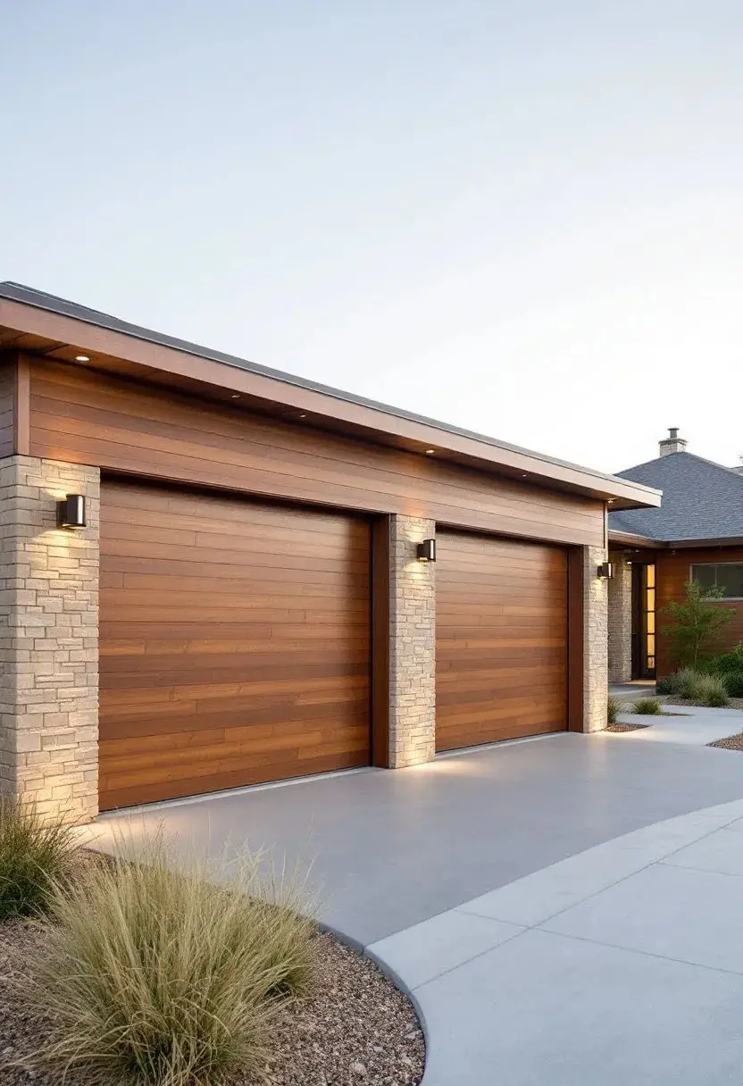 

Energy Efficient Black Walnut Wood Look Aluminum Track Slide Up Garage Doors with Top Double Glass Windows Villa Garage Door
