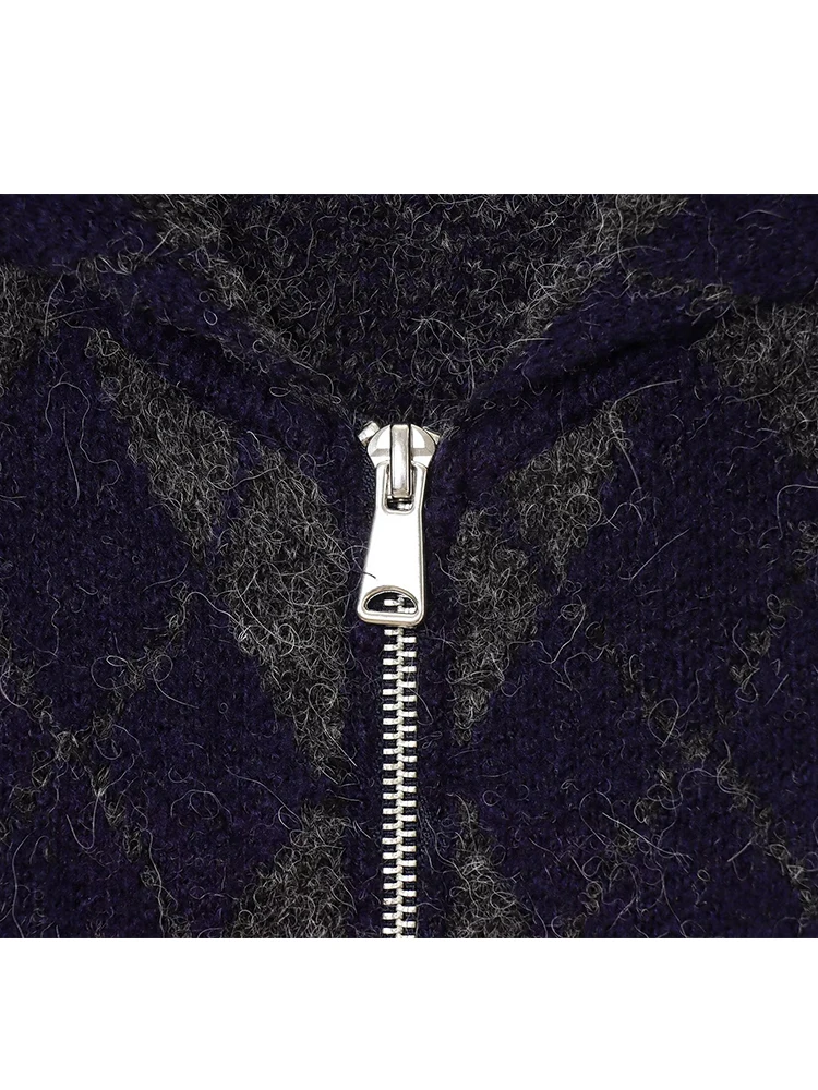 Giacca lavorata a maglia da donna 2025 Giacche da donna a maniche lunghe con cerniera per il tempo libero High Street Cappotti corti Lady Autunno New Fashion Capispalla