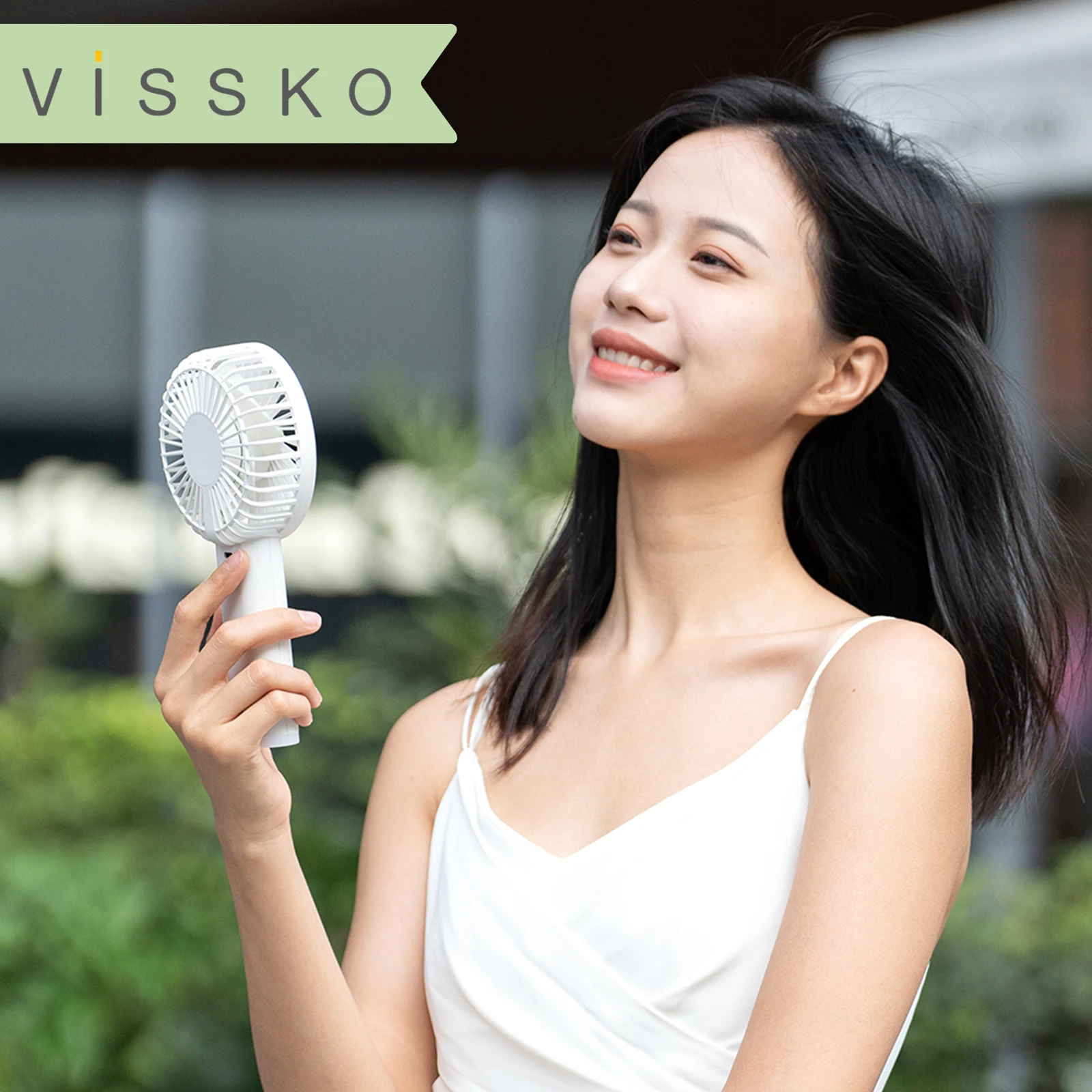 Vissko-Ventilador portátil Blateless Handheld, ventilador elétrico pessoal, USB recarregável, Mini, 100 velocidades de vento