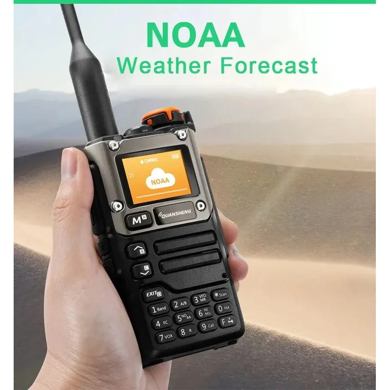 QuanshengUV-K6 K5 Walkie Talkie 5W Air Band Radio Tyep C Charge UHF VHF DTMF FM Scrambler NOAA Wireless Frequency Two Way CB Rad