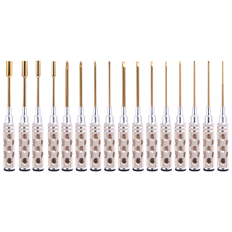 

16 in 1 Tool Sets Hex Screw Driver Cross-head Slotted Screwdriver for RC Tractor Truck Dozer Dumper Tipper Car Model TH22877