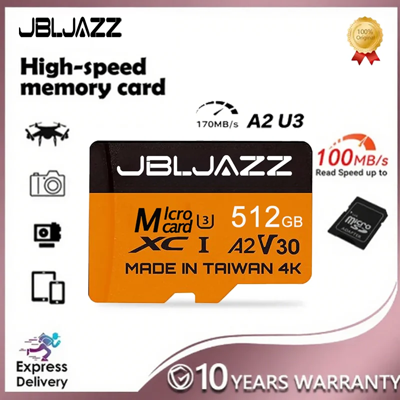 Pacote de Cartões SD V30 de Alta Velocidade 512GB A2 128GB 256GB 64GB Cartão de Memória Micro TF SD para Smartphone Tablet PC Produtos Insta360
