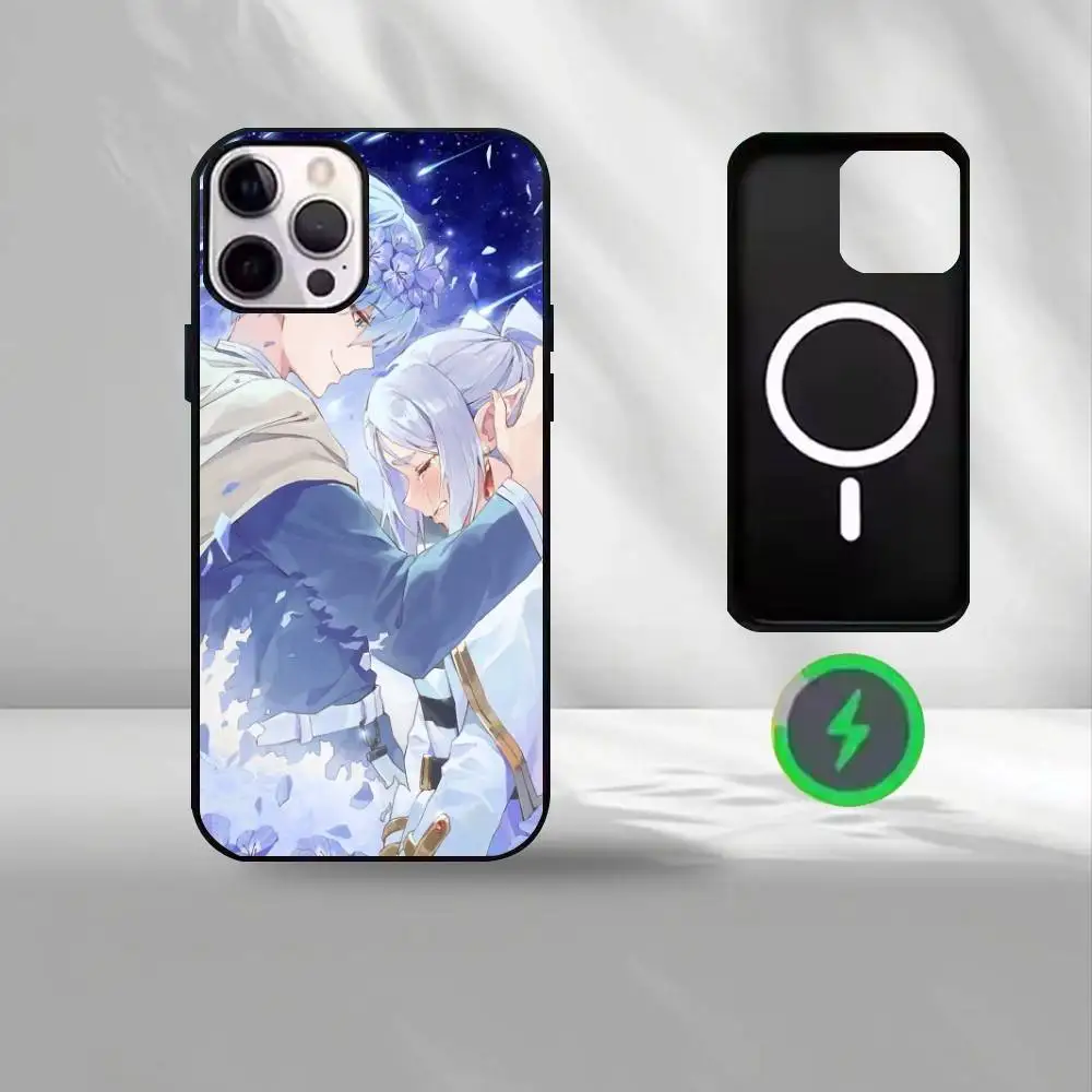 Funda de teléfono Sousou no Frieren para iPhone17,16,15,14,13,12,11 Plus,Pro Max magnética para carga inalámbrica Magsafe