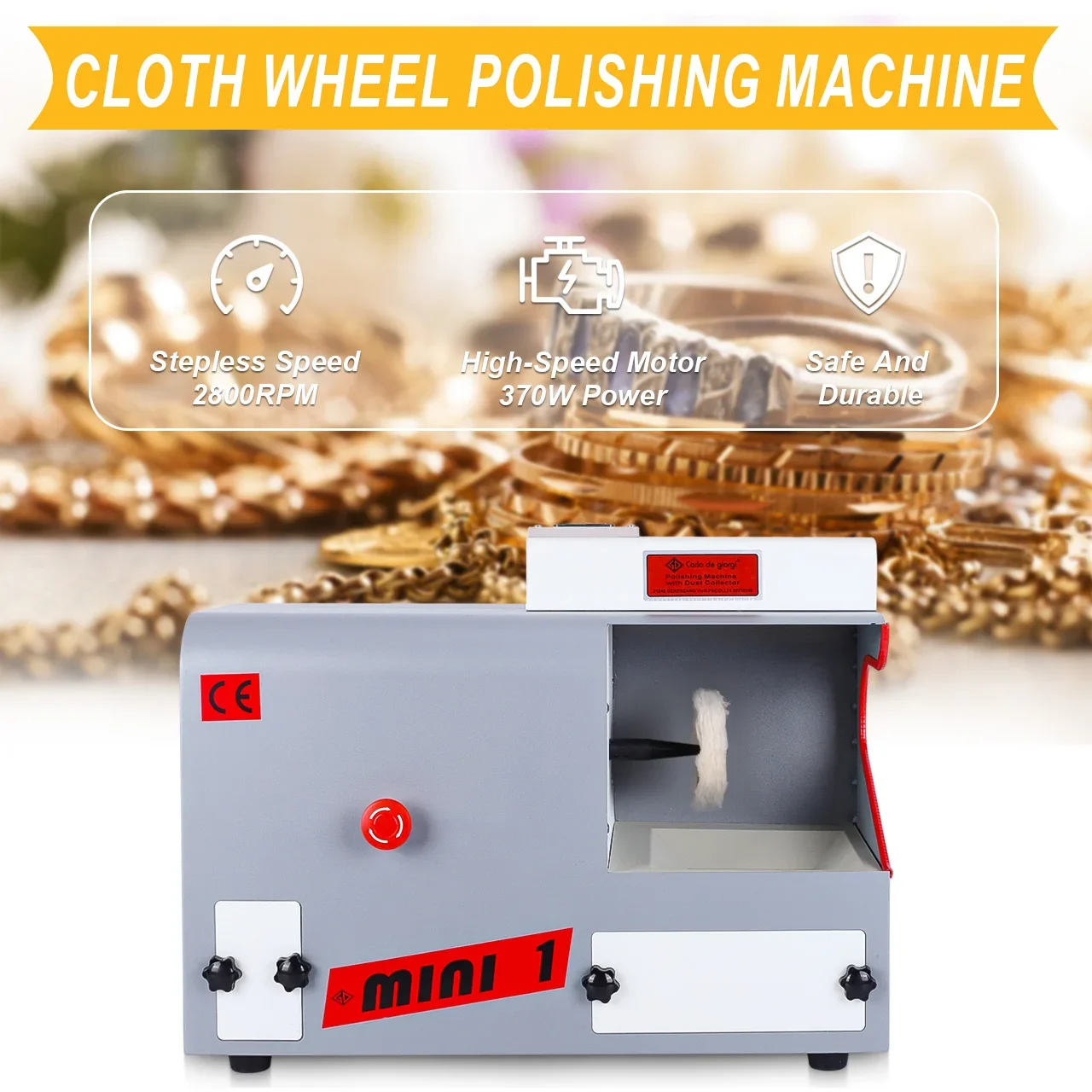 

DM-2 Настольная машина для полировки ювелирных изделий сбора пыли: 2800 об/мин, 370 Вт Настольный инструмент для дерева/металла/ювелирных изделий (110 В, мини 1)