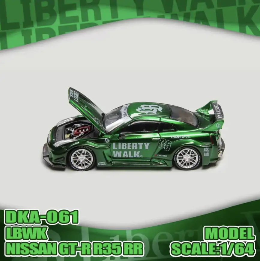 Demon King Auto 1:64 LBWK Nissan GT-R (R35) RR Liberty Walk Green
