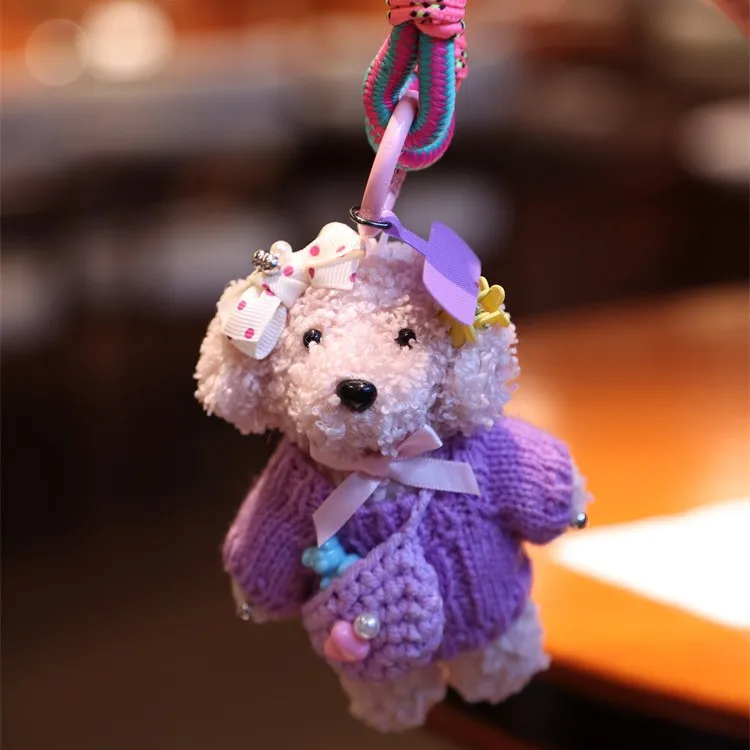 الأصلي اليدوية لطيف جرو حقيبة سحر الهاتف المحمول حبل اللون حبل أفخم دمية المد اللعب الدمى