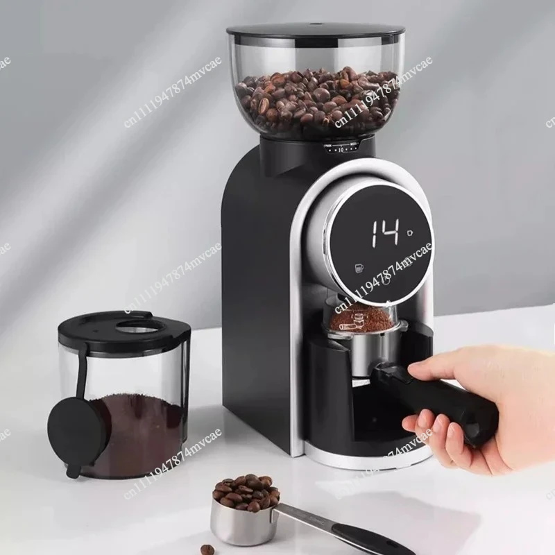 Electric Coffee Grinder Automatic Burr Mill Coffee Bean Grinder for Espresso American Coffee Pour Over Visual Bean Storage