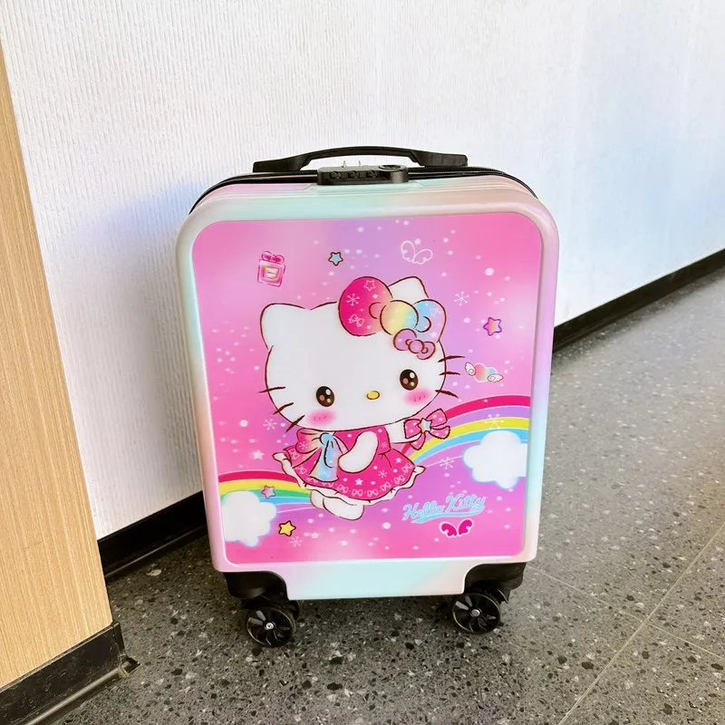 Novo estilo 18 polegadas crianças trole caso grande capacidade bonito sanrios kawaii dos desenhos animados mala moda viagem check-in bagagem