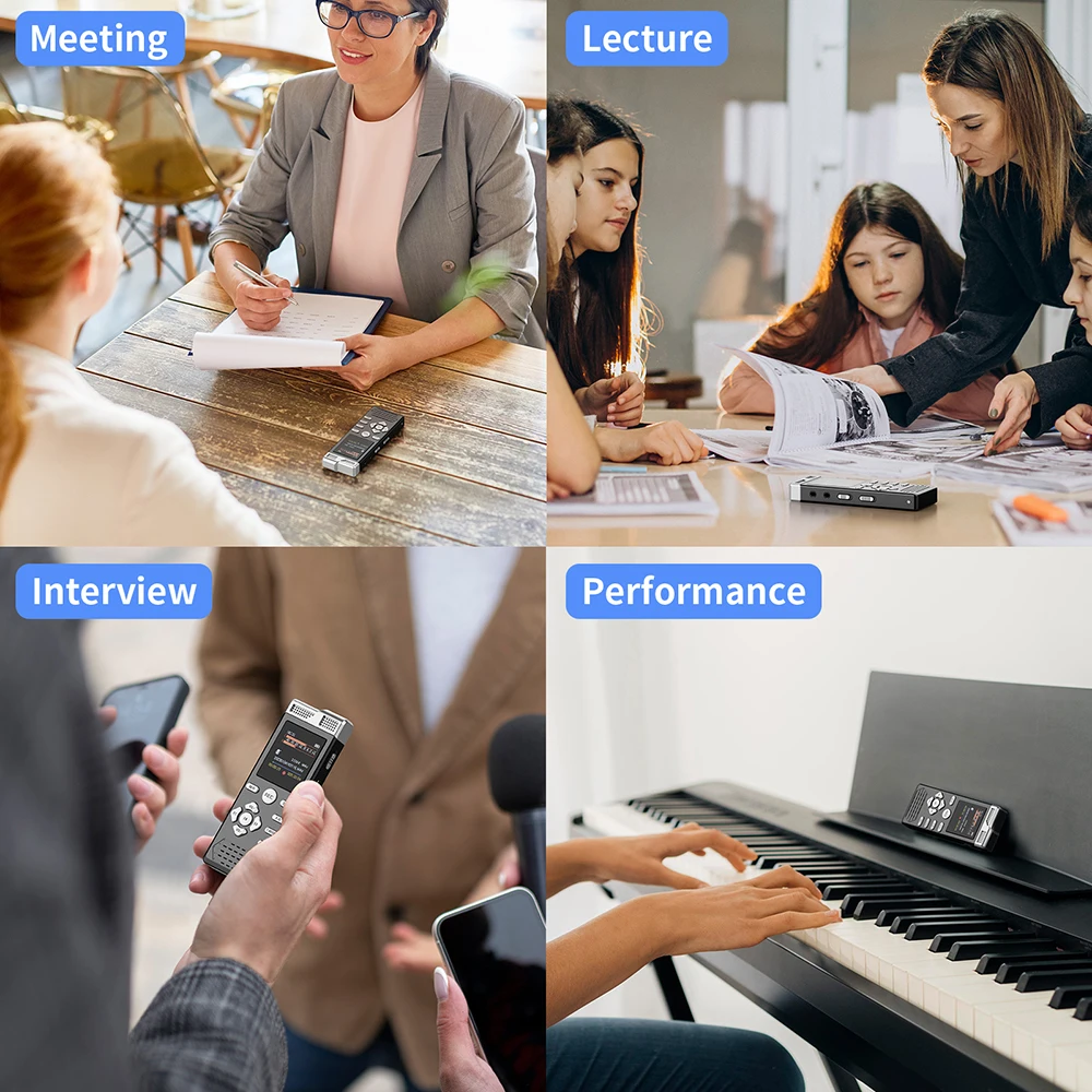 T-MARK-مسجل صوت رقمي ، إملاء ، تنشيط الصوت ، ميكروفون مزدوج ، تسجيل حماية كلمة المرور ، خط في ، مشغل موسيقى MP3