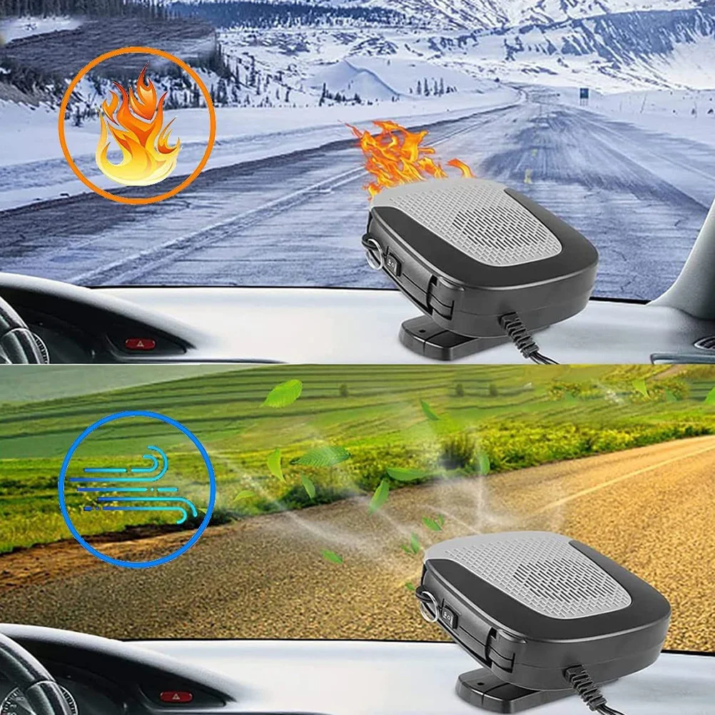 

Car Heater 12V Portable Windshield Defroster Adjustable Cooling Heating Auto Defogger Vehicle Fan Car Heater Vehicle Defogger