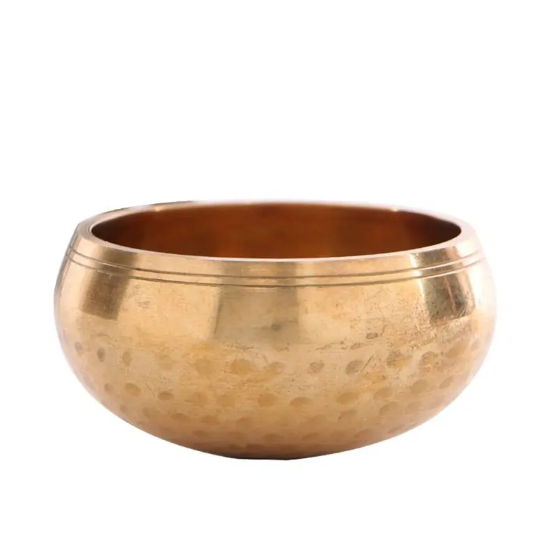 HOES-Brass Chime 8Cm Yoga Meditation Nepal Handmade Tibet Buddha Chanting Bowl Tibetan Singing Bowl Music Therapy