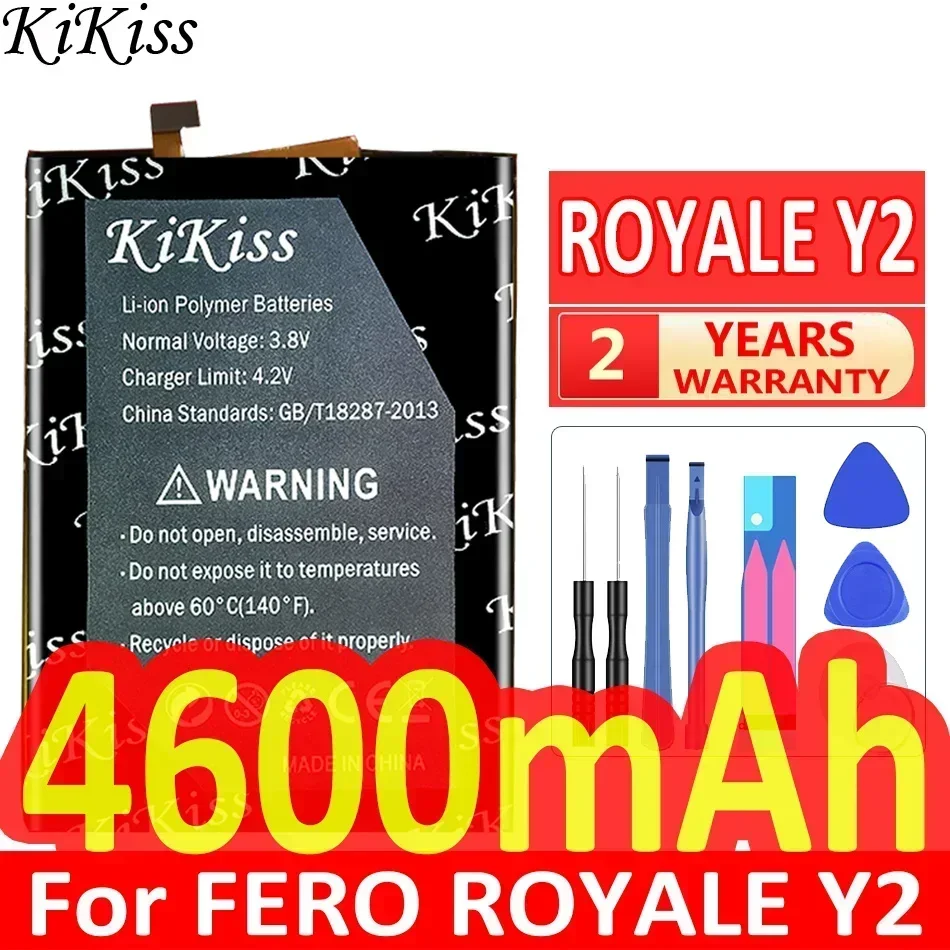 KiKiss Battery 4600mAh For FERO ROYALE Y2 Mobile Phone