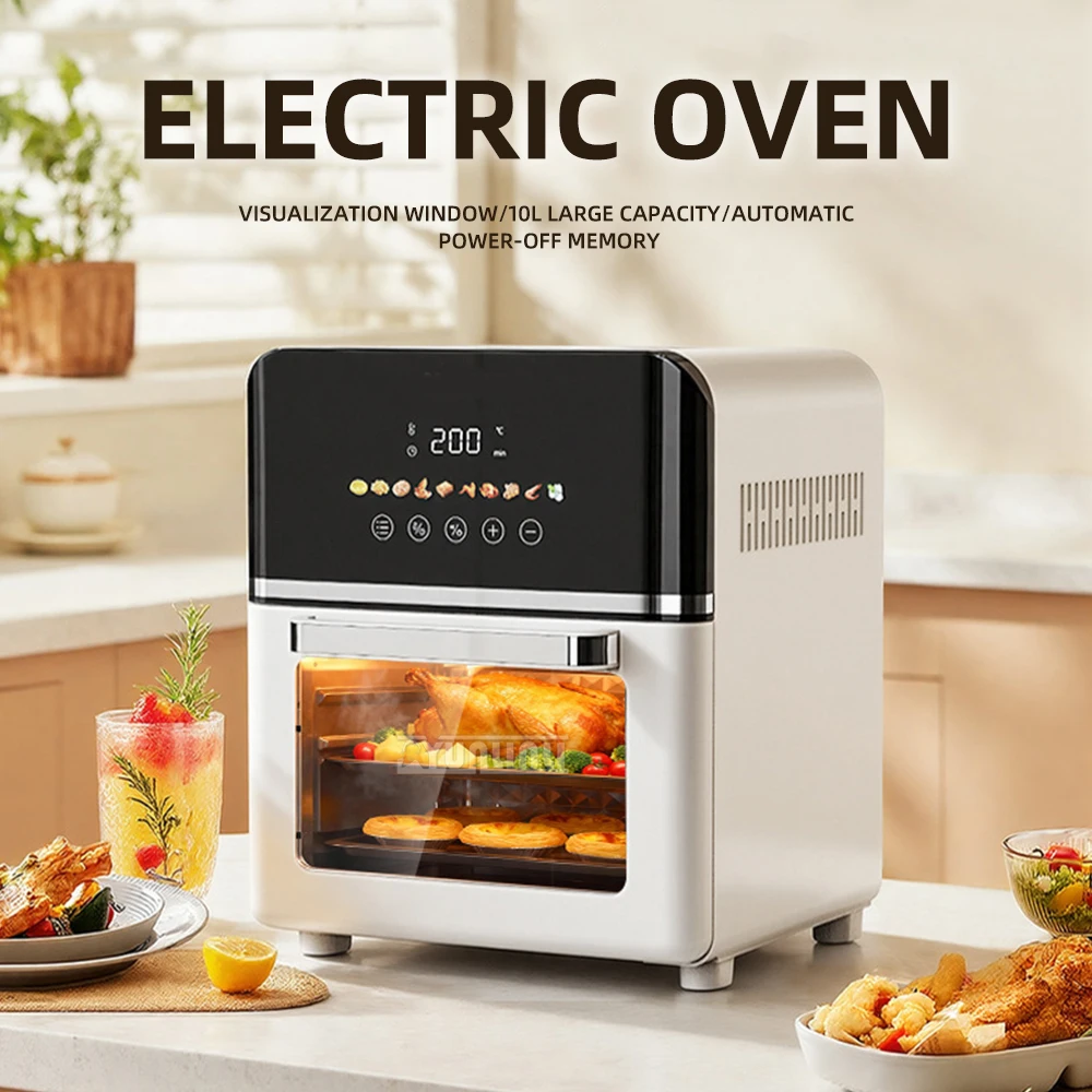 Fritadeira Multifuncional 10L com Visor, Forno e Fritadeira a Ar