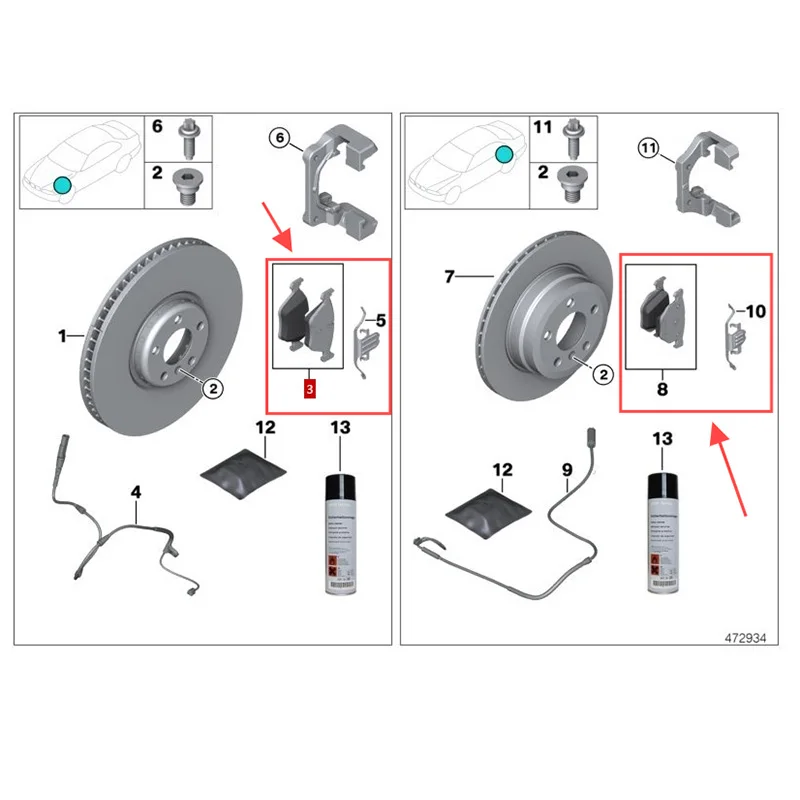 

Передняя Задняя Дисковая тормозная колодка M 34116851269 34216790966 для BMW F02 F06 F07 F10 528i 530i 535i 550i 640i 650i 750i Li 730i Li