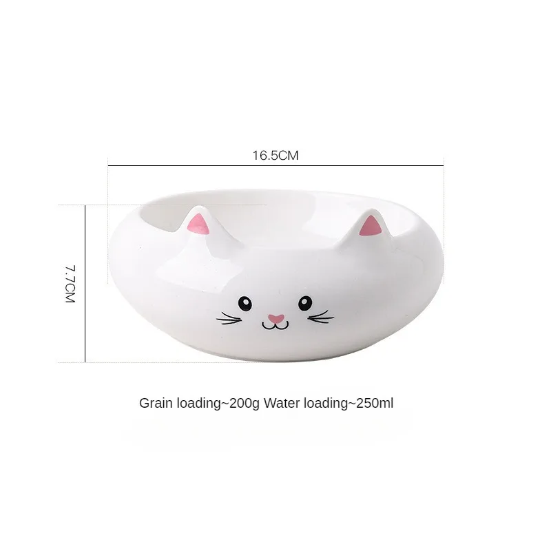 Pet Products Cat Bowl Ceramic Neck Protection High Foot Milk Exhaling Drinking Water Food Basin Dog Bowl Anti Overturnin