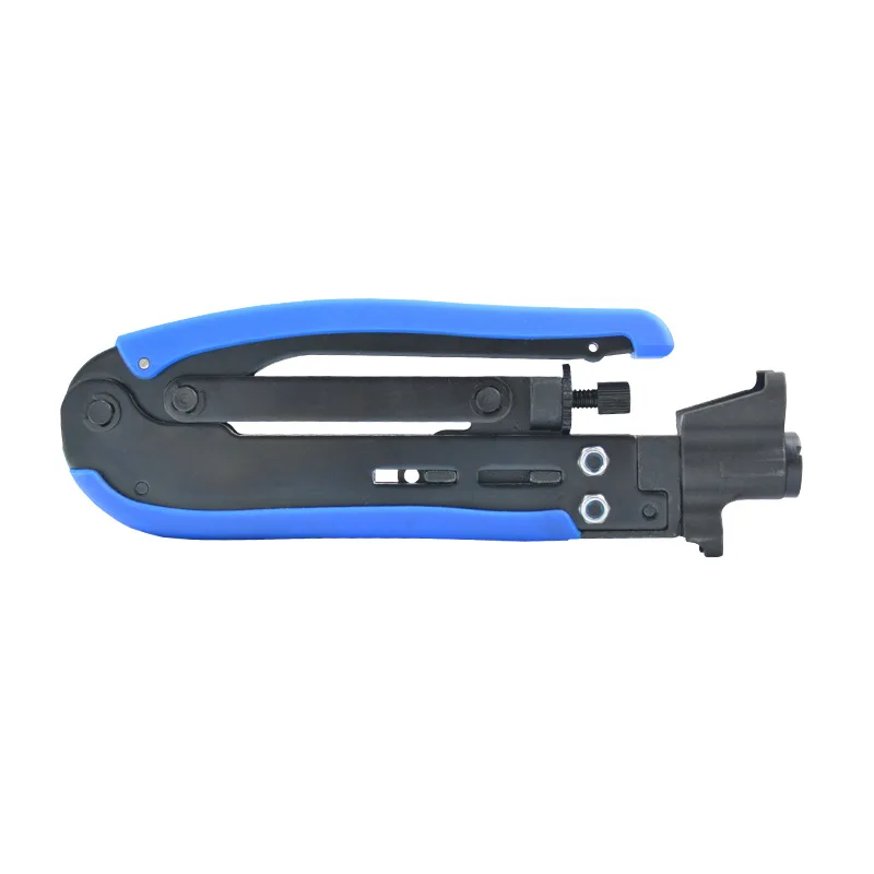 Alicates de Crimpagem com Conector f Ferramenta de Compressão Coaxial Cabo Coaxial Grampo de Pressão a Frio Rg59 Cabo Rg6 tv Crimper Tool