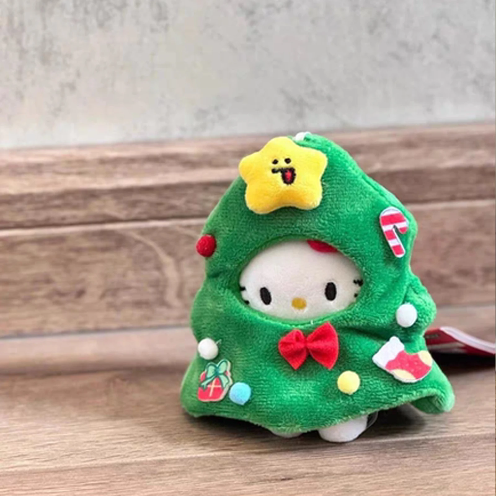 Kerstboom Headset Kitty Sleutelhanger Rugzak Decor Hangende Pluche Pop Schattig Ornament Anime Cartnoon Figuur Kitty Pop Speelgoed Cadeau