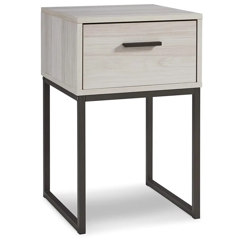 

Socalle 1 Drawer Nightstand, 26"" Tall, Natural Beige