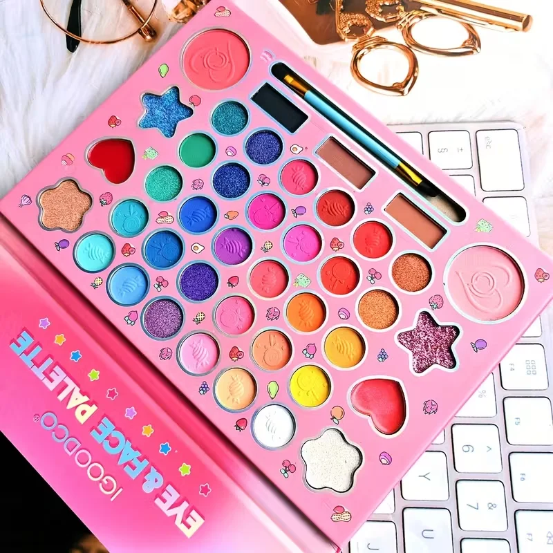 クリスマス 41 色アイシャドウプレートシマーマットスパンコールアイシャドウカラフルなステージボール専用ネオンアイシャドウパレットメイクアップ