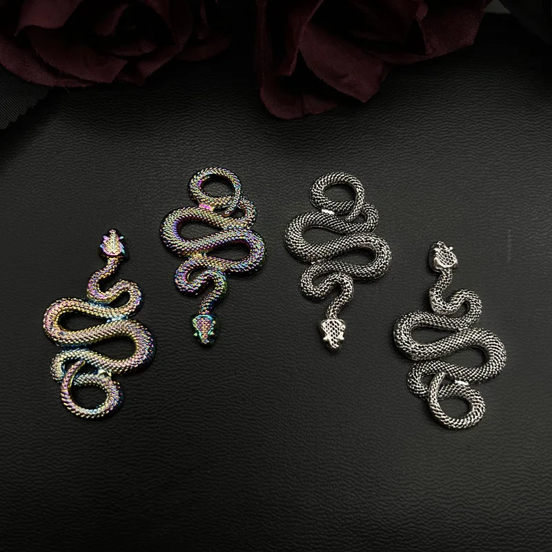 5pcs 43x25mm Rainbow Snake Charms,Cobra Charms, Animal Charms, Jewelry Making, DIY  Pendant Handmade Craft Accessories