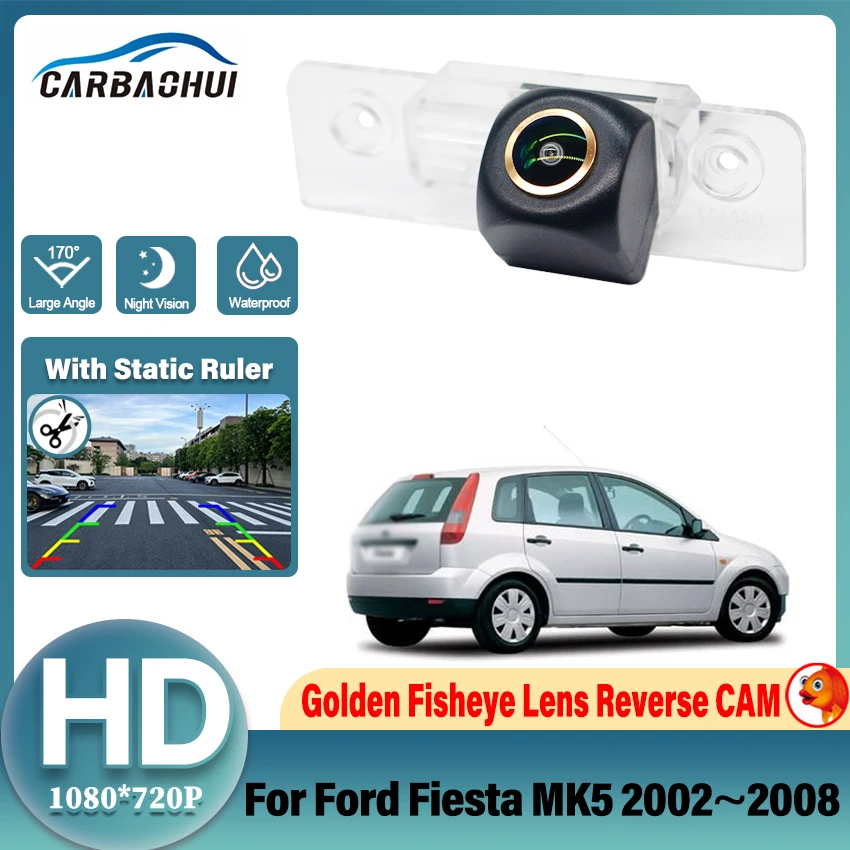 Für Ford Fiesta MK5 2002~2007 2008 HD Fisheye Rückfahrkamera CCD Nachtsicht Wasserdichte Rückansichtkamera Einparkhilfe