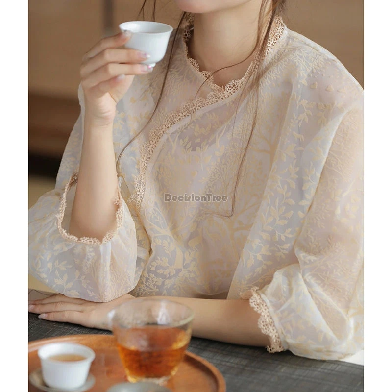 

Лето 2021, новое ретро-новое китайское стильное улучшенное традиционное кружевное свободное длинное платье Cheongsam с короткими рукавами, женское элегантное Ципао