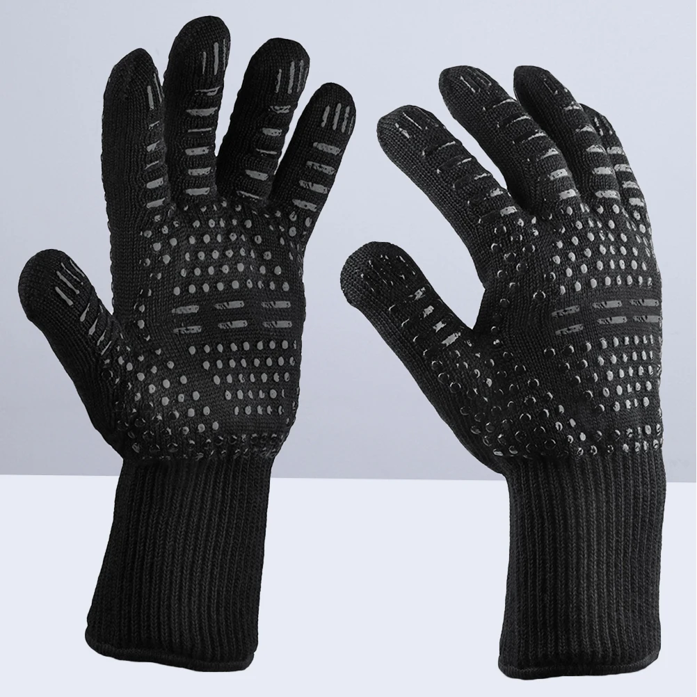 

2 Pcs Insulation Gloves for Heat Protection Fire Prevention Golves Cooking Mittens Non-slip