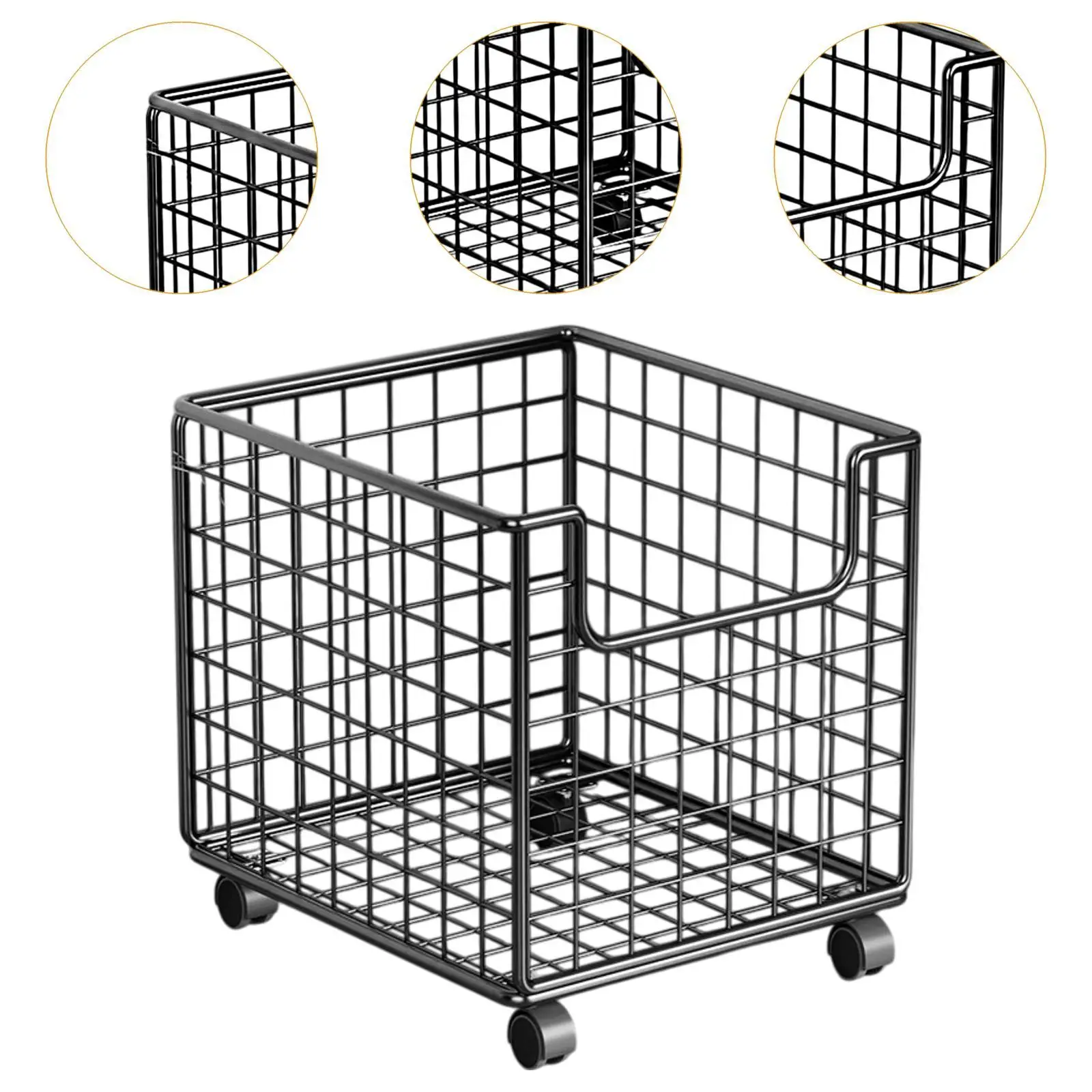 Kitchen Storage Cart with Wheels Sturdy Organizer Storage Baskets Pantry Rack Rolling Cart for Kitchen Dining Room Living Room