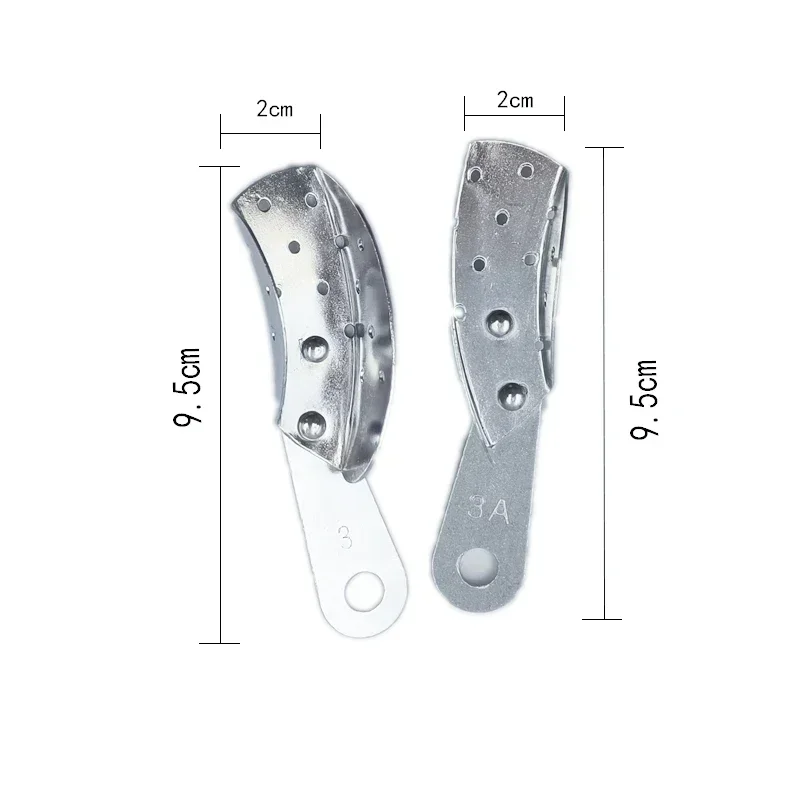 

2 шт., стоматологические слепочные лотки из алюминиевого сплава, металлический держатель стоматологического лотка для стоматологов, стоматологические инструменты для зубных протезов