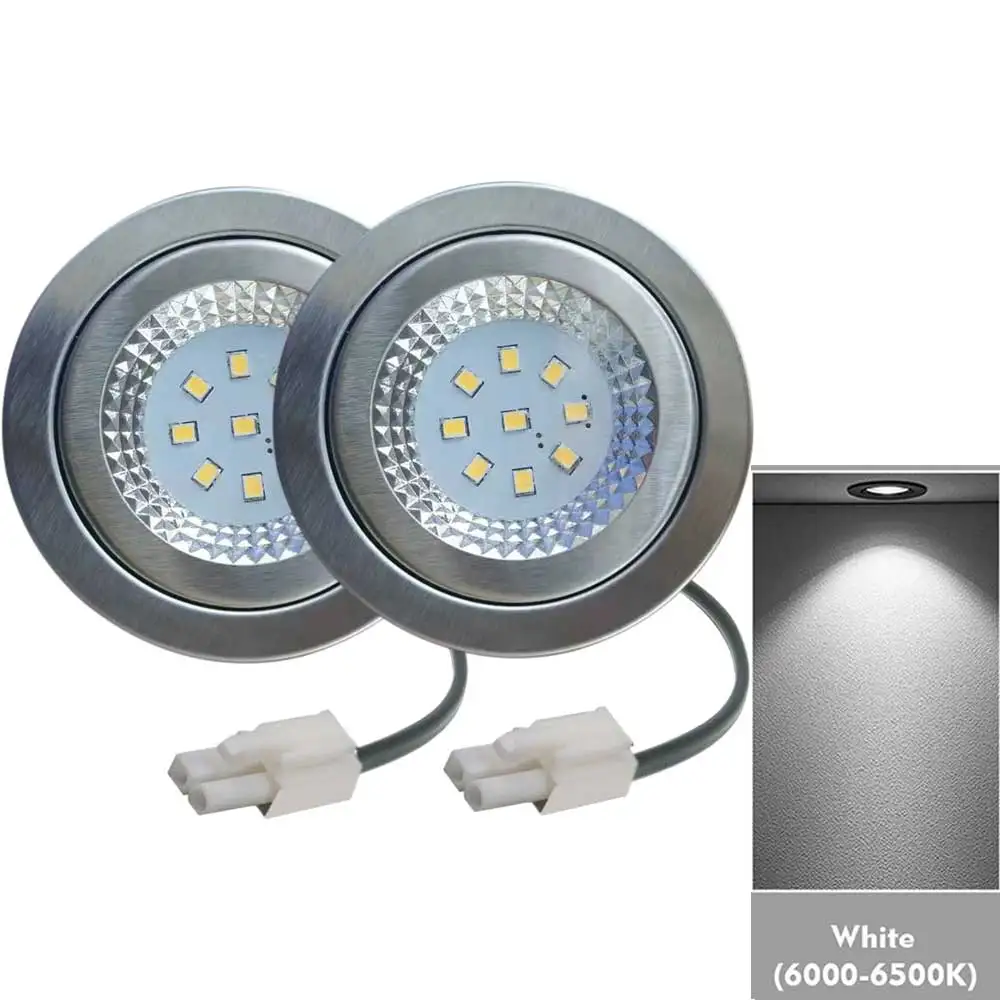 2-Pack Kitchen Smoke Exhauster Light 1.5W 230V 68mm Range Hood Light Stove Hood Lamp Smoke Vent Extractor Light White 6000K