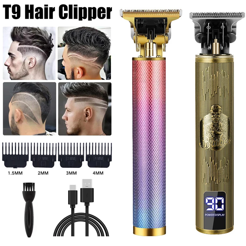 Portable Hair Clipper Shaver Barber Cordless Electric Hair Cutting Machine USB Fast Charging Hair Trimmer Vintage For Hairdresse