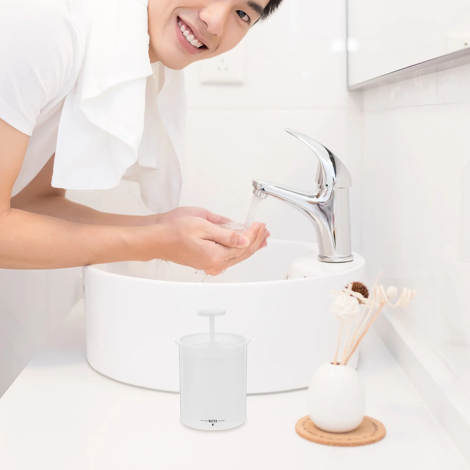 Machine à mousse pour le lavage du visage, 2 pièces, pour savon pour le visage, outil de soins de la peau, nettoyant, créateur de bulles, format voyage