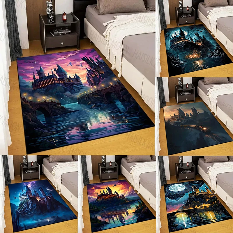 

Sci-Fi Magic Castle Academy Fairy Tale Colors Fantasy World Suitable for Living Room Kids' Bedroom Mat Sofa Side Door Mat