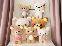 Rilakkuma Plush Lovely Animal Kuma Plushies Teddy Bear Stuffed Doll Kawaii Room Deocr Toys Hobbies Car Backrest Gift for Kids