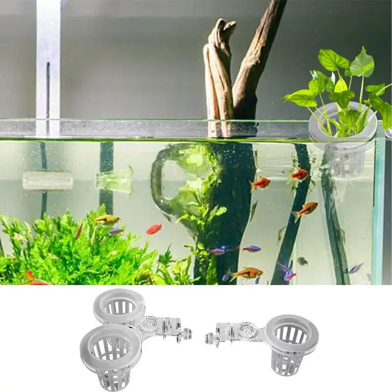 Plant Holder For Aquarium Aquarium Planter Plant Pot Aquarium Decor Suspending Plants Holder Cup Aquatic Plant Basket Aquaponic