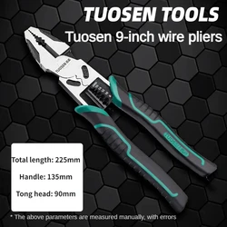 8/9 inch Multifunctional Universal Diagonal Pliers Needle Nose Pliers Hardware Tools Universal Wire Cutters Electrician Pliers