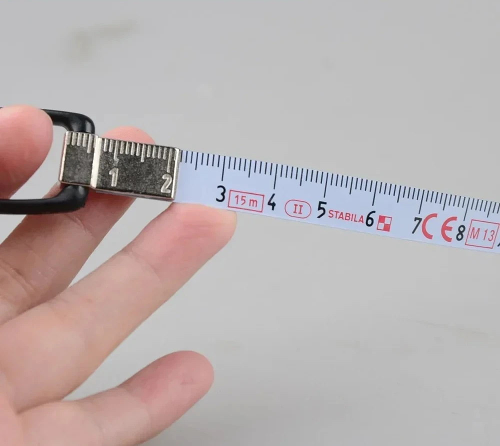 West German tape measure, steel pocket tape measure, mini ruler for architects, original packaging