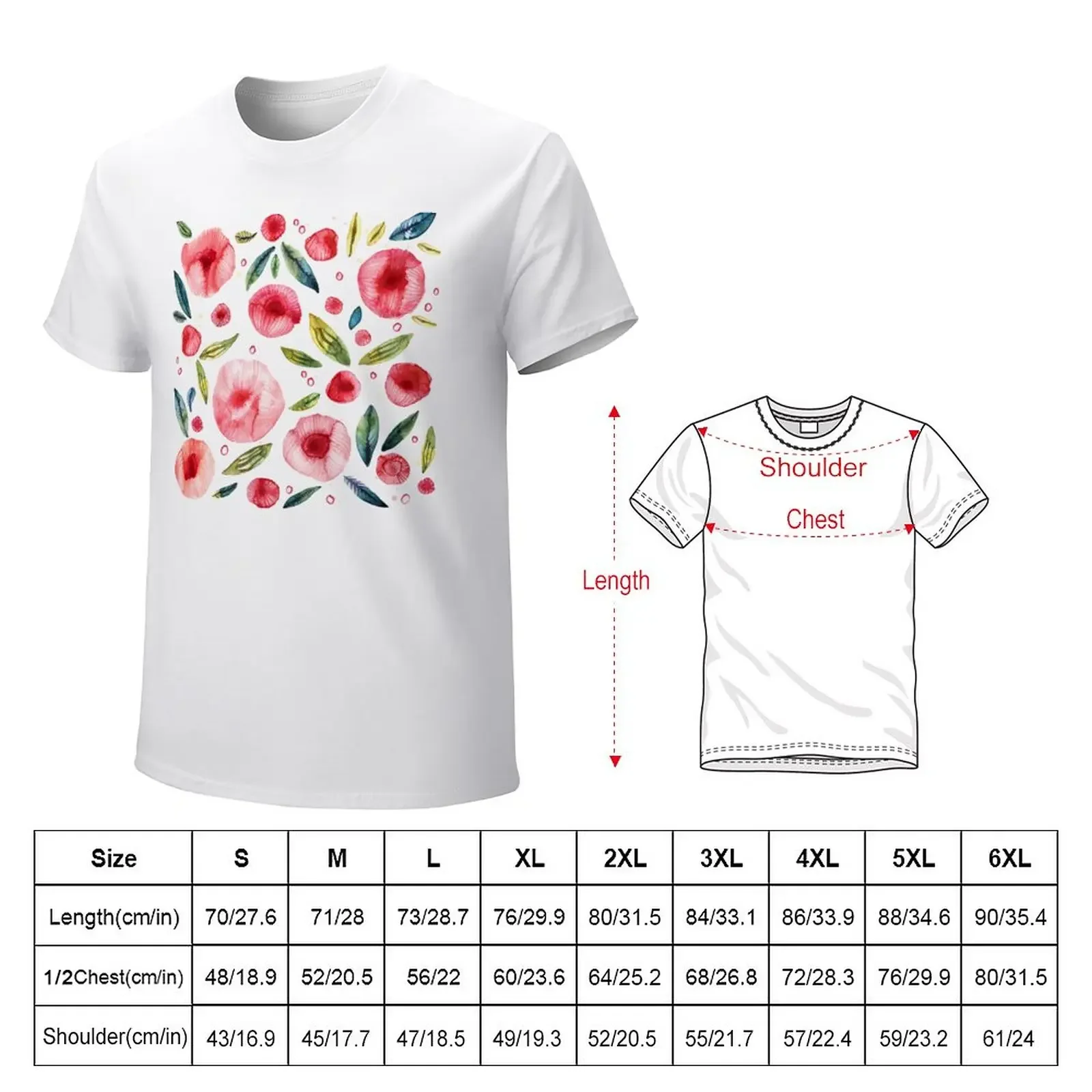 Peonies T-Shirt Blouse tees blacks Short sleeve tee black t-shirts for men