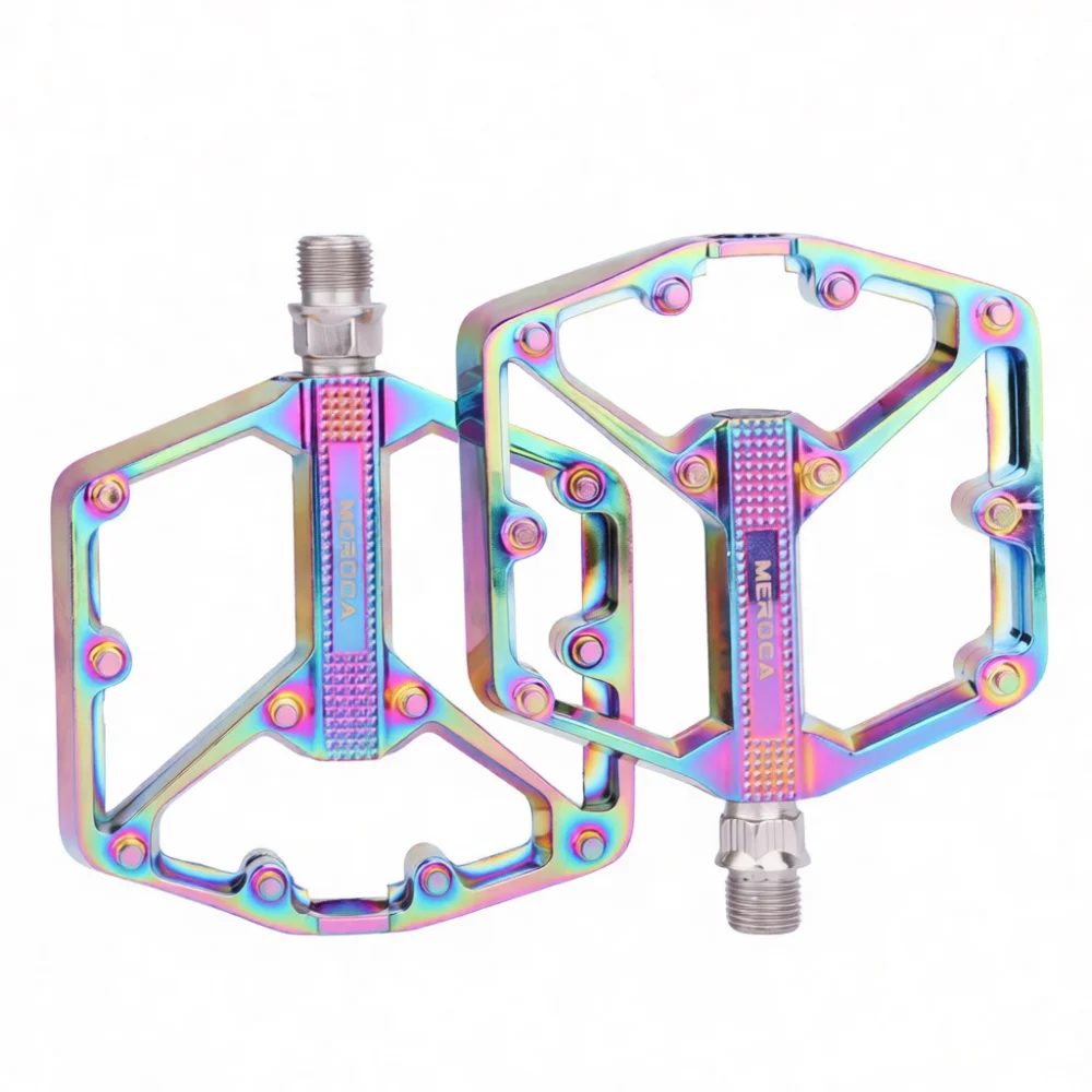 High Strength Mountain Bike Pedals Triple Bearing Aluminum Alloy Wide Surface Anti Slip Road Cycling Bicycle Gear