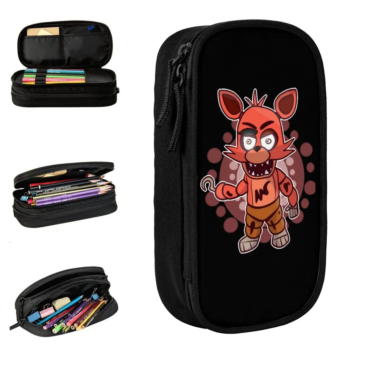 

FNAF At Freddys Pencil Case Lovely Pen Holder Bag Girls Boys Big Capacity Office Cosmetic Pencilcases