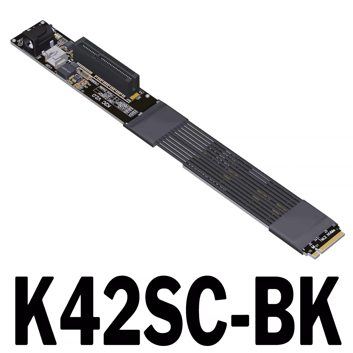

High-Speed For M.2 NVMe to PCIe X4 Extension Cable PCIe5.0 Gen5 128Gbps Lossless Flexible Cables PCI-E x4 Signal Extender Cable