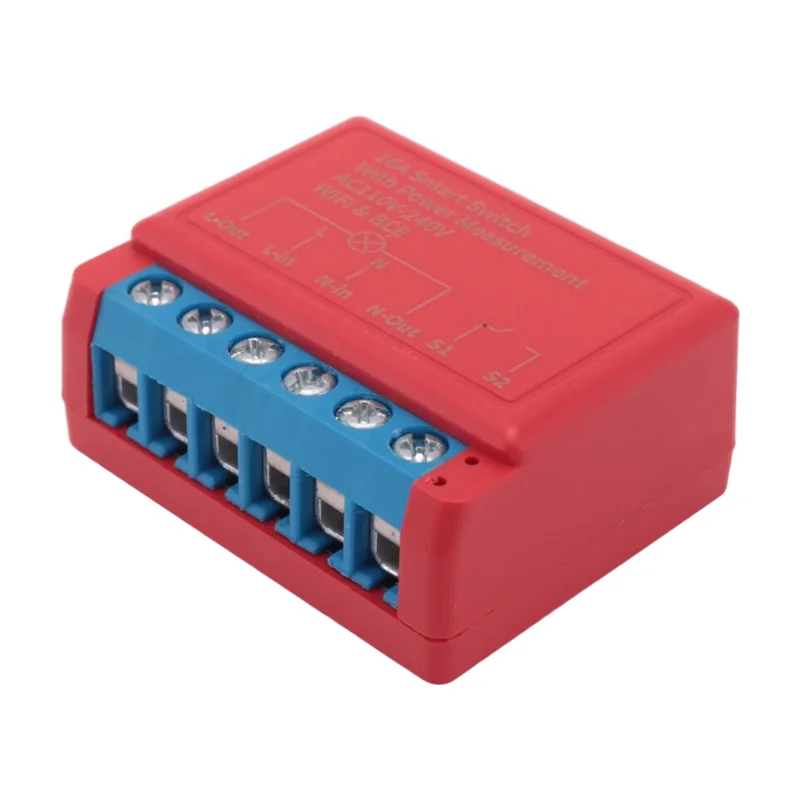 

Умный Wi-Fi выключатель ABKQ-Tuya 16А Mini DIY с функцией измерения энергопотребления, дистанционным управлением через приложение и голосовым управлением, совместимый