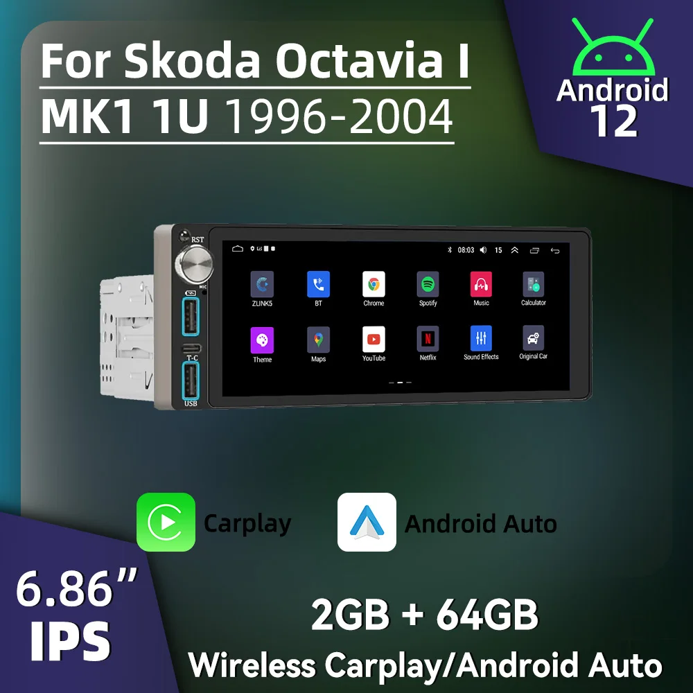Carplay 1Din Radio … - image