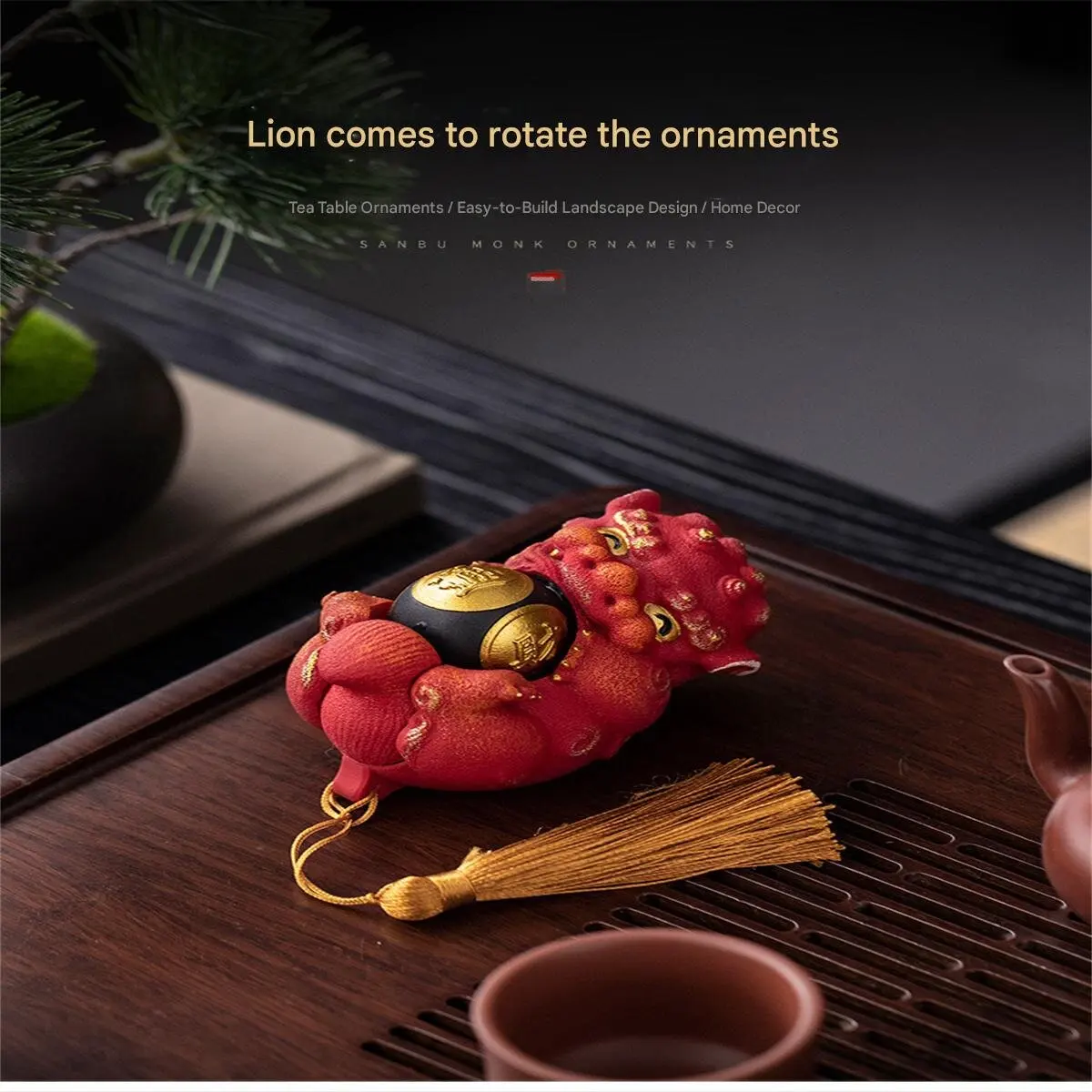 حجر الأسد سطح المكتب الحرف التميمة الضغط لعب الأشياء الصغيرة زينة هدايا عيد الميلاد