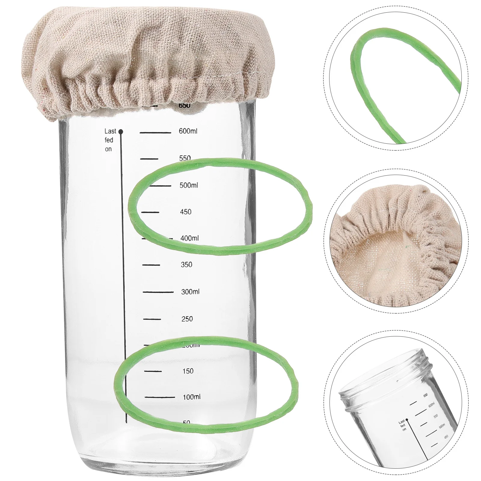 

1Set Sourdough Storage Jar Round Empty Box Practical for Homemade Spices Sauces Preservation Sourdough Starter Jar