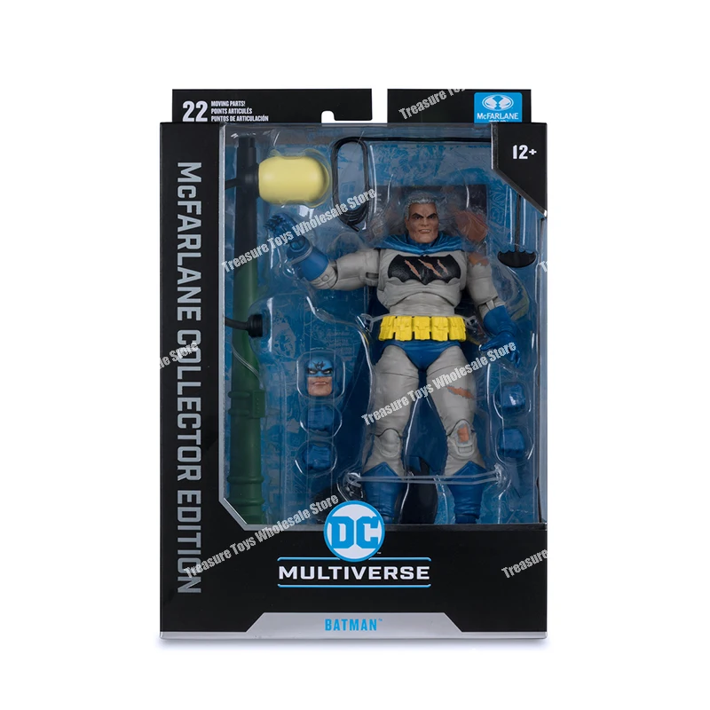 Mcfarlane Toys Dc Multiverse Batman Battle Damage Blue (The Dark Knight Returns) Anime Action Figure Model Custom Gifts Toys