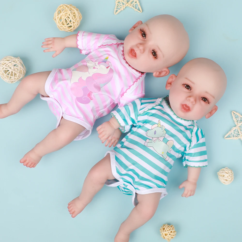 Herpinker 14 cali (36 cm) Malowany Silikonowy Reborn Chłopiec Realistyczna Lalka Noworodek Małe Reborn Dzieci Prezent Bez szkieletu w środku