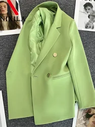 Blazer elegante para mujer, chaqueta informal coreana, abrigos de lujo a la moda, ropa de oficina para mujer, primavera y otoño, novedad